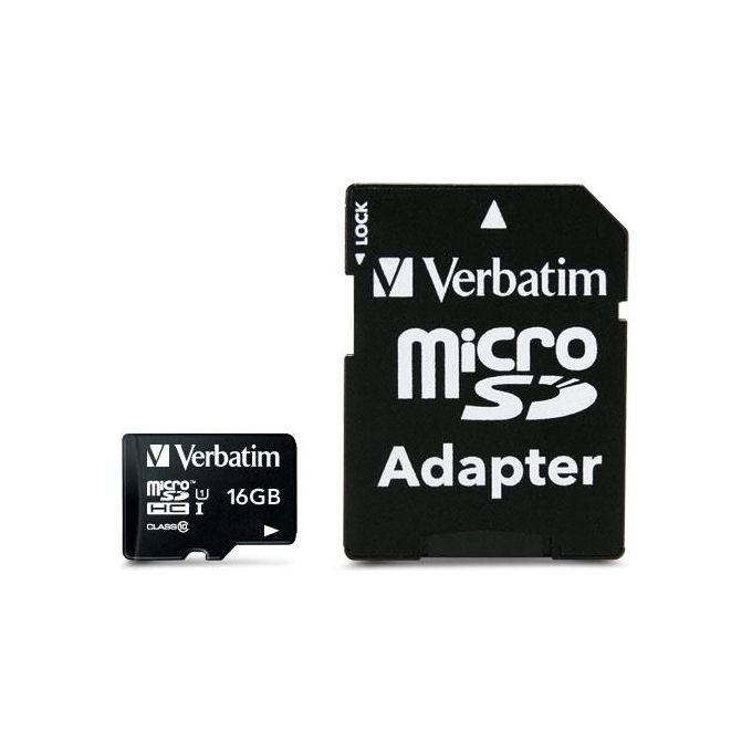 Verbatim Micro Sdhc -16gb- Class 10+ Adattatore