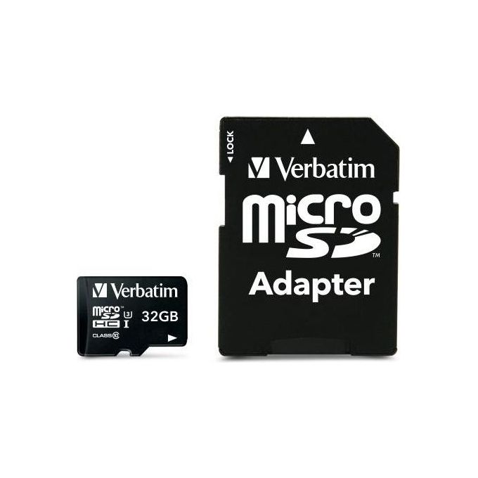 Verbatim Micro Sdhc-32Gb- pro Class 10+adat.