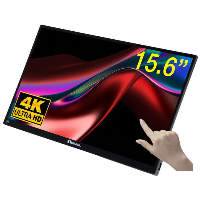 32238 Monitor PC 39,6 cm (15.6") 3840 x 2160 Pixel 4K Ultra HD LCD Touch screen Nero, Monitor LED