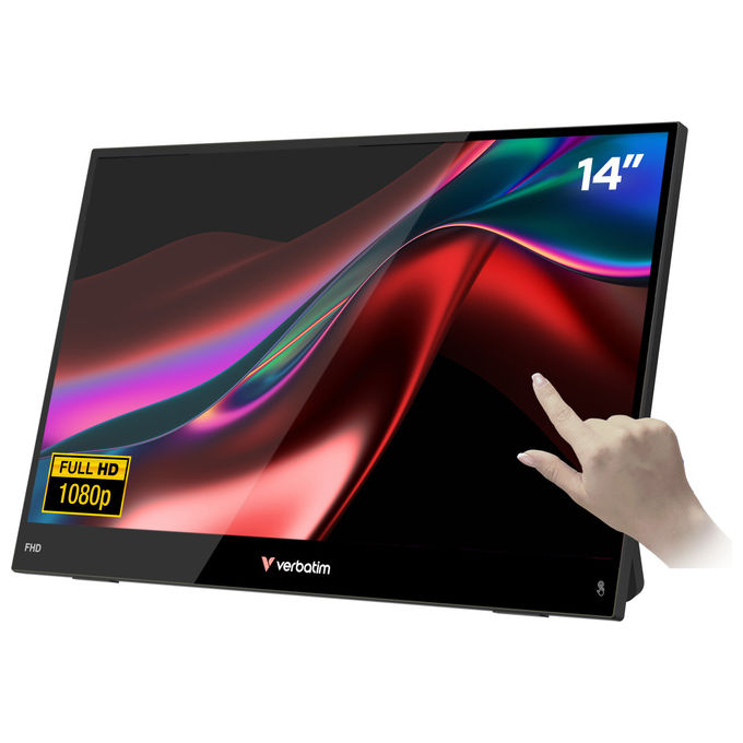 Verbatim Portable 14 Monitor PC 14" Full HD IPS (Nero)