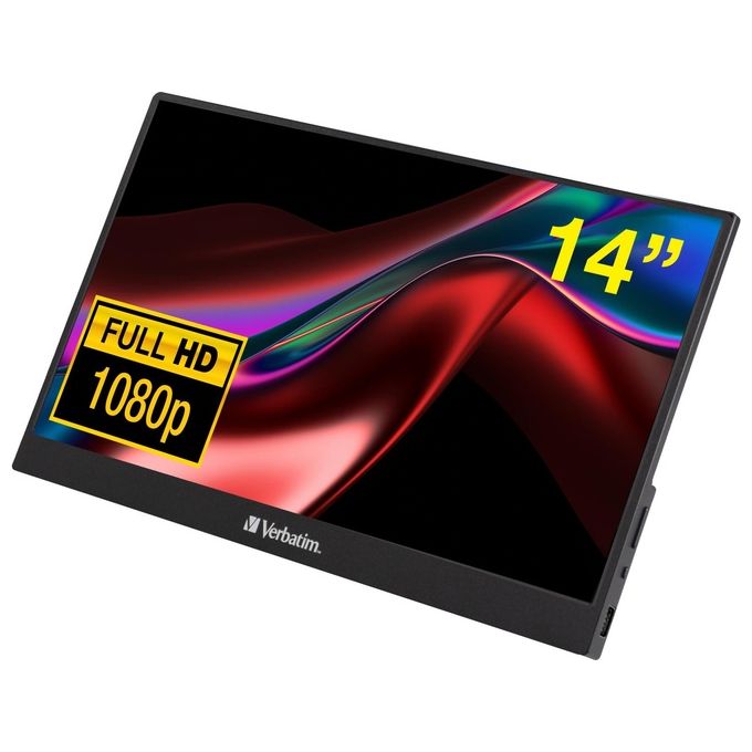 Verbatim PM-14 Portable Monitor PC 14" Full HD IPS (Nero)