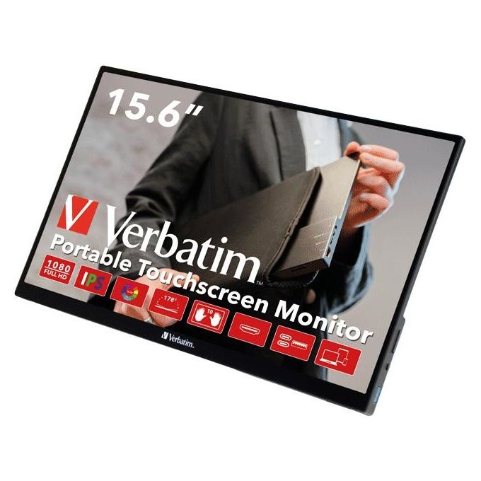 Verbatim Pmt-15 Monitor Portatile Touch 15.6" Full Hd