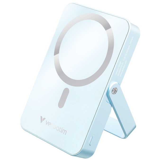Verbatim Power Bank 10000 mAh Wireless Magnetico Blu