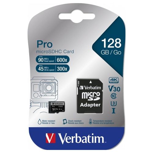 Verbatim Pro 128Gb MicroSDXC UHS-I Classe 10
