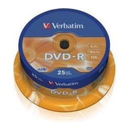 Verbatim Spindle 25 Dvd-r 4.7gb 16x Cf.25 Xx