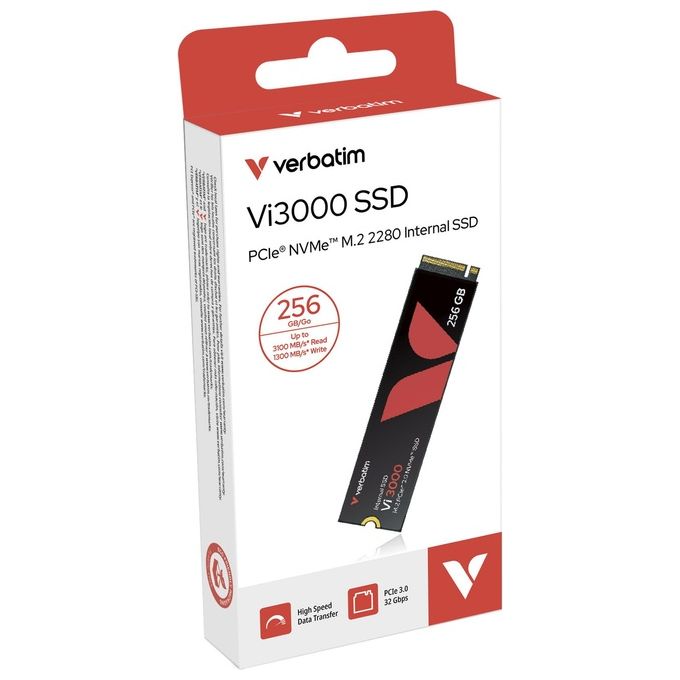 Verbatim Vi3000 Ssd 256Gb M2 2280 Pcie Gen3x4