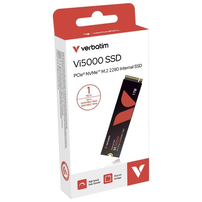 Verbatim Vi5000 Ssd M.2 1Tb PCI Express 4.0 3D NAND NVMe