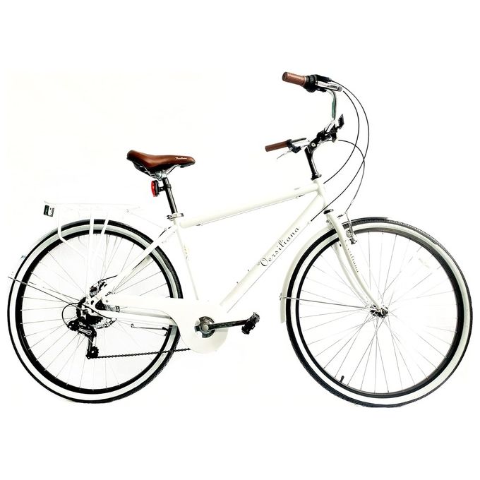Image of Versiliana Biciclette Vintage City Bike 28'' Uomo Bianca Resistente Pratica Comoda Perfetta per muoversi in citta'