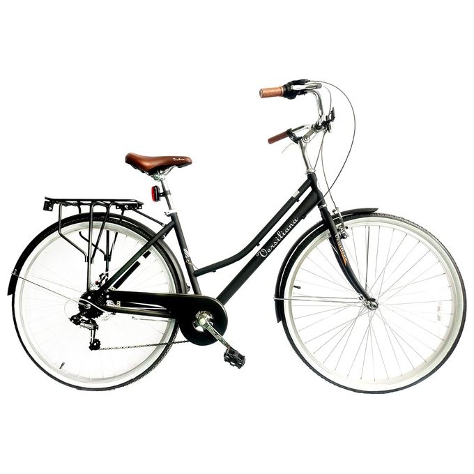 Versiliana Biciclette Vintage City Bike 28'' Donna Nera Resistente Pratica Comoda Perfetta per muoversi in città