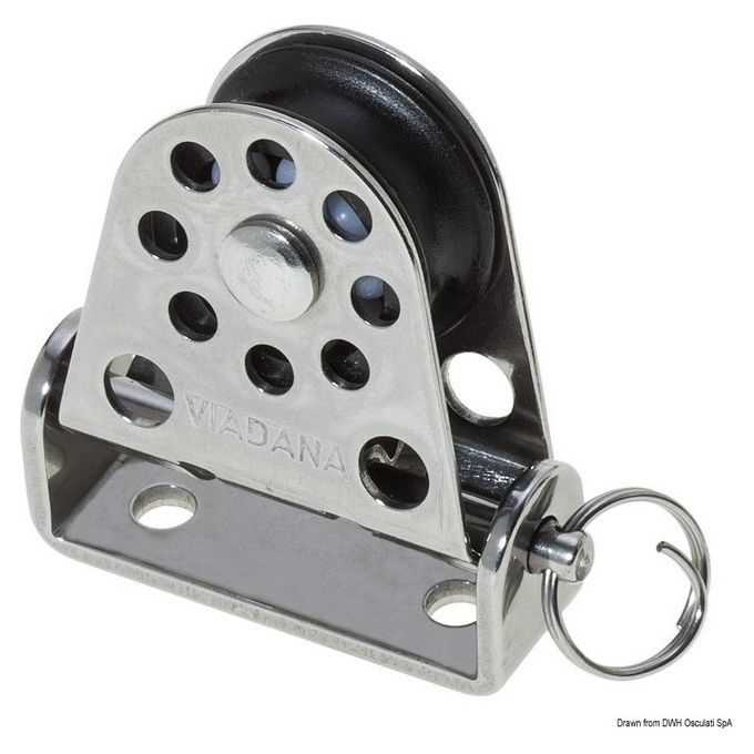 Viadana Bozzello verticale pivotante: diametro mm 22 per cime mm 6