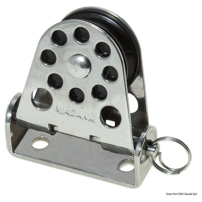 Viadana Bozzello verticale pivotante: diametro mm 28 e cime mm 8