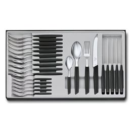 Swiss Modern Set di Posate 24 Pezzi Nero
