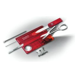 SwissCard Lite Astuccio Make-Up e Manicure Rosso Trasparente