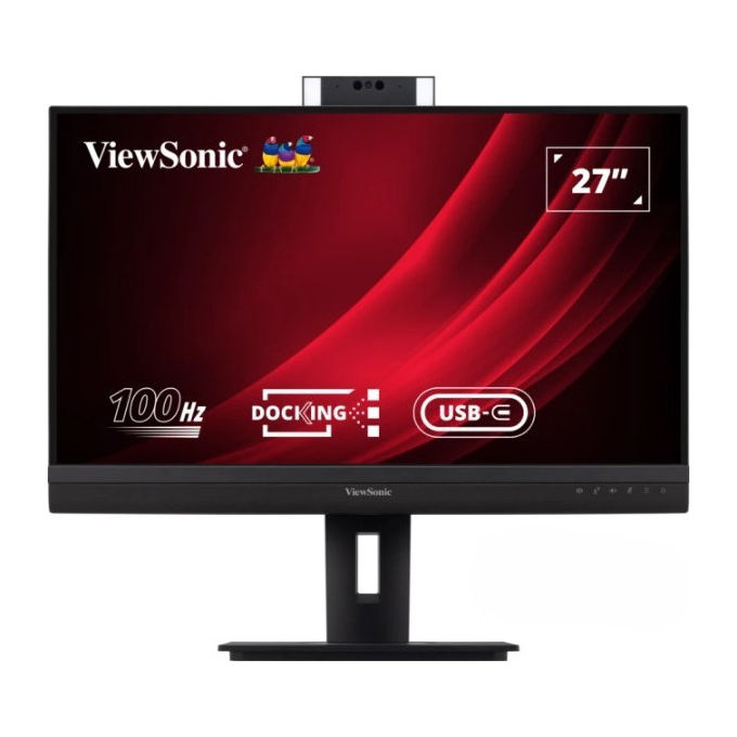 Viewsonic, Monitor PC 27'' QHD, IPS, Webcam, Regolabile in Altezza, Nero