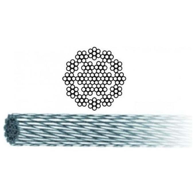 Vigor-Blinky Funi Acciaio Zincato 133 Fili Antigiro 19x7 25mt Diametro 6mm