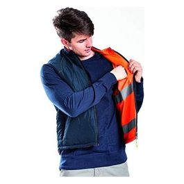 Gilet Reversibile Rica Lewis Bande Rifrangenti Blu      Taglia L