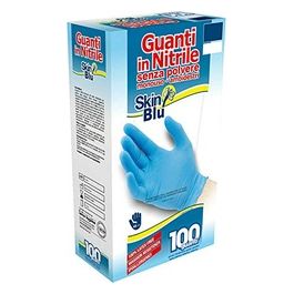 Vigor-Blinky Guanti Nitrile Skinblu Monouso 100 Pezzi Misura L