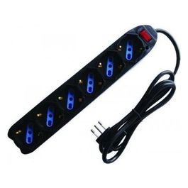 Multipresa 6 Prese con Interruttore Schuko Bipasso  90‹ Nero 16A