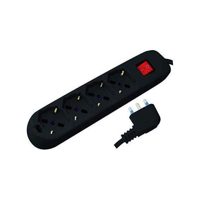 Vigor-Blinky Multiprese 4 Prese Schuko Bipasso Interno Nero 16A