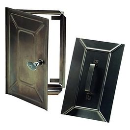 Portine Camino Doppie con Chiave in Acciaio Inox 155x235mm