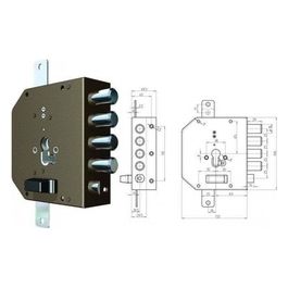 Serrature CR da Applicare 2250g-51mc con Scrocco Sx 60mm