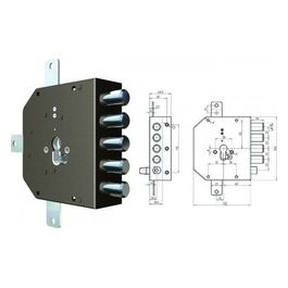 Serrature CR da Applicare 2300g-51mc senza Scrocco Sx 60mm