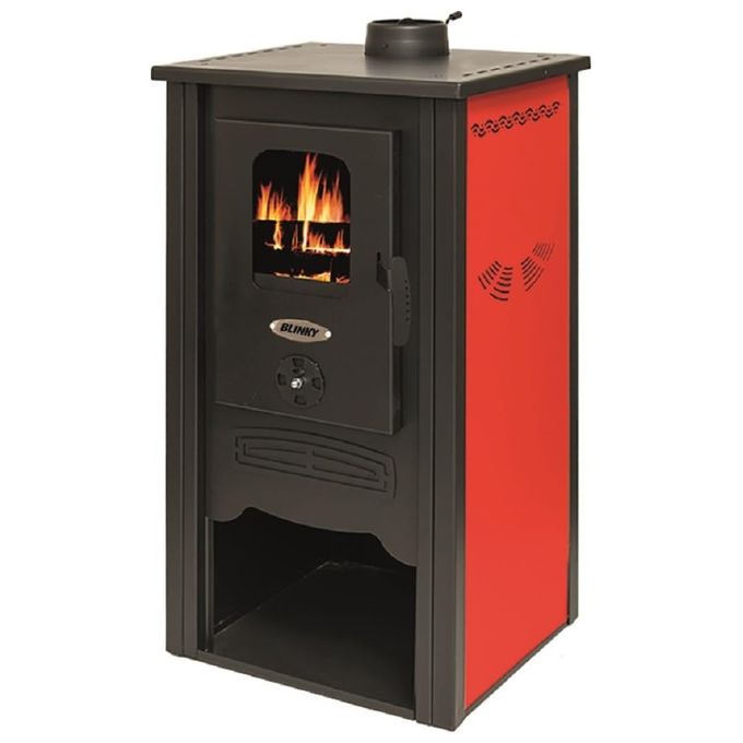 Vigor Blinky Stufa Acciaio Sofia Porta Vetro Rosso