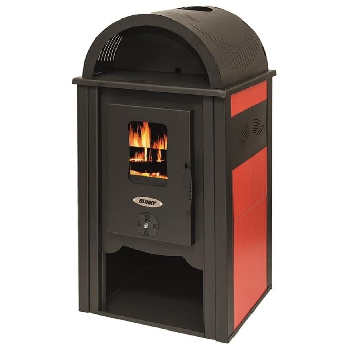 Vigor Blinky 9815034 Ginevra Stufa A Legna 8,5 Kw 4 Stelle Colore Rosso
