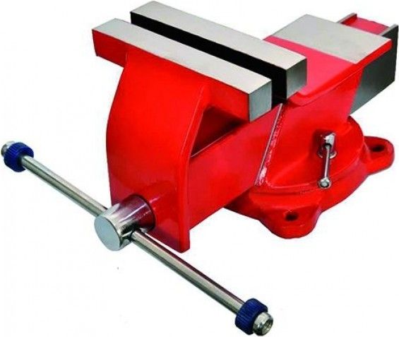 Vigor Morsa Parallela Acciaio Base Girevole 100mm