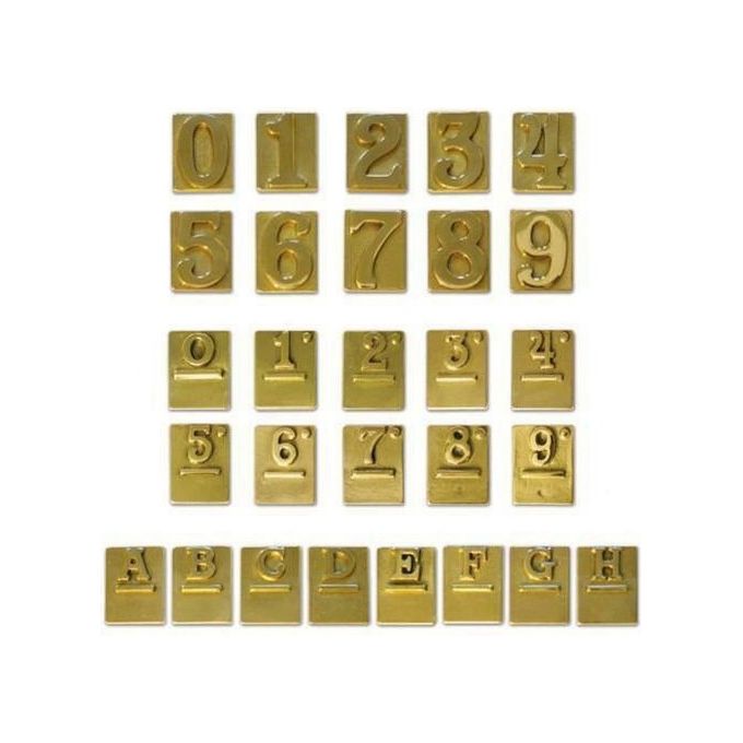 Vigor Numeri Civici Ottone Finitura Lucida Lettera A