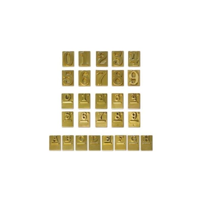 Vigor Numero Civico Ottone Finitura Lucida Tre