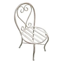 Vigor Portafiori Ferro Battuto Mika Bianco Sedia