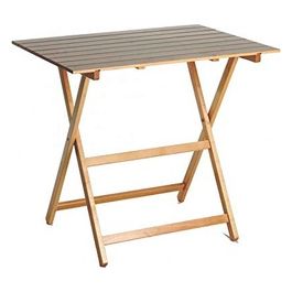 Vigor Prince Tavolo Pieghevole Legno Naturale 60x80x72cm