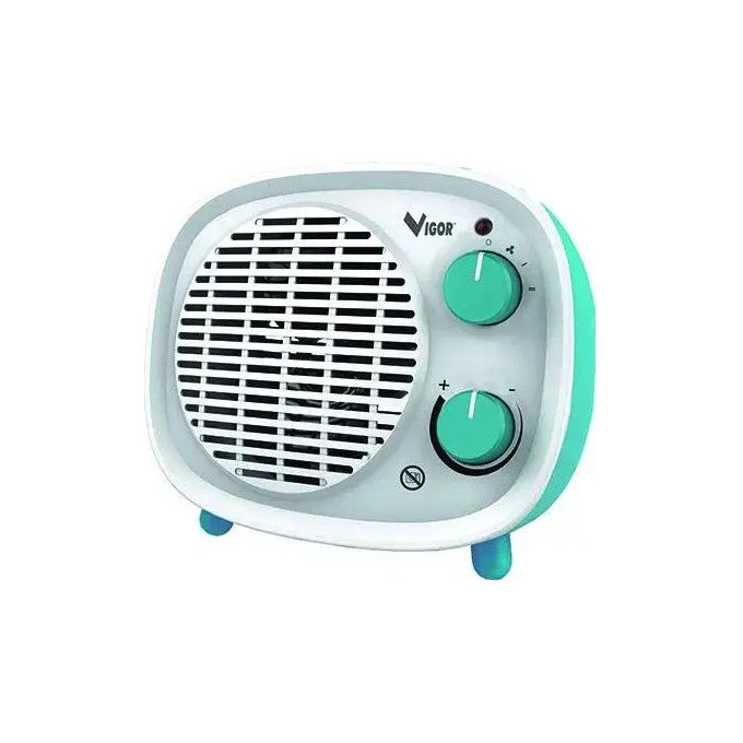 Vigor 8011779405998 Termoventilatore 2000W 2 Livelli Potenza Termostato Regolabile