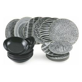 Masai Black Servizio Tavola 18 Pezzi