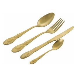 Wonderland Set Posate 24Pz Oro Satinato