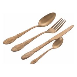 Wonderland Set Posate 24Pz Rame Satinato