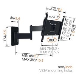 Vogels MA2040 Full-Motion TV Wall Mount 40" Nero