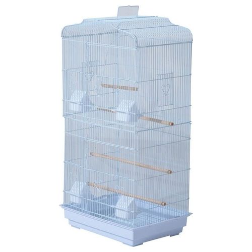 Voliera per uccelli con vassoio  47.5x36x91cm bianco 
