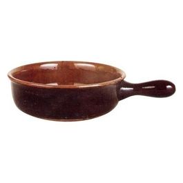 Tegame in terracotta con un manico 16 cm