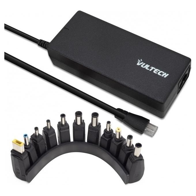 Vultech AU-120W REV 2.5 Alimentatore Universale per Notebook Autosettante 120W 11 Connettori CE RoHS colore Nero