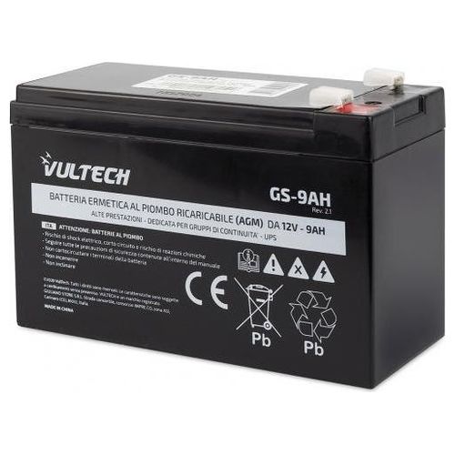 Vultech Batteria Ermetica al Piombo per Ups 12V 9a