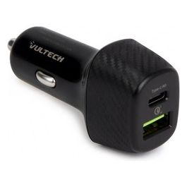 Vultech CA-2QP Caricatore da Auto 38W 2 Porte Usb Quick Charge 3.0 e Type-C