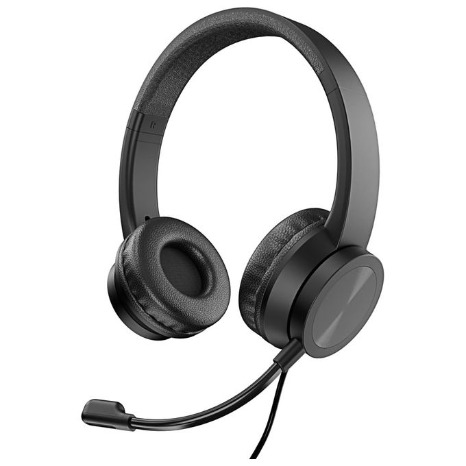 VulTech HS-03 Cuffie PC On-Ear USB con Microfono Cancellazione Rumore Archetto Regolabile Plug and Play colore Nero