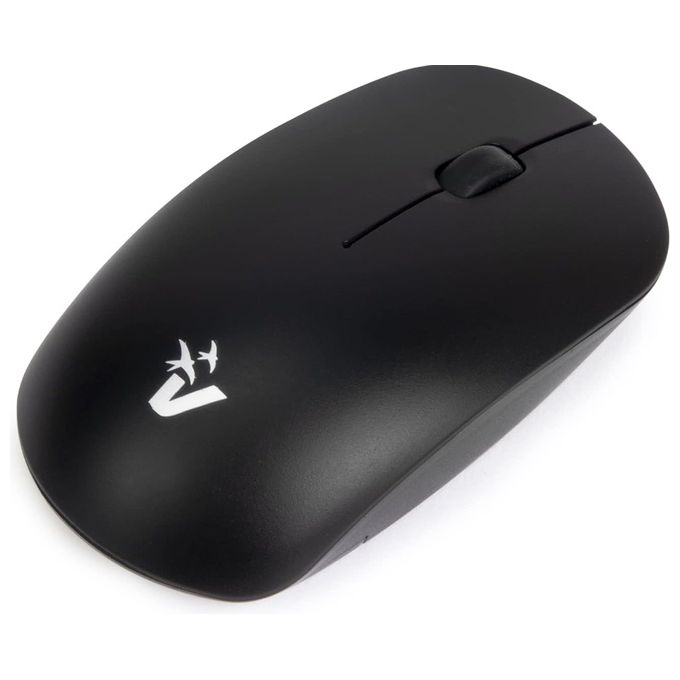 VulTech MW-09N Mouse Wireless 1600dpi Nero Silenzioso Batteria Integrata Ricaricabile Attacco Type C