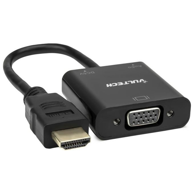 VulTech SN21707 Adattatore Convertitore HDMI to VGA e Audio Nero