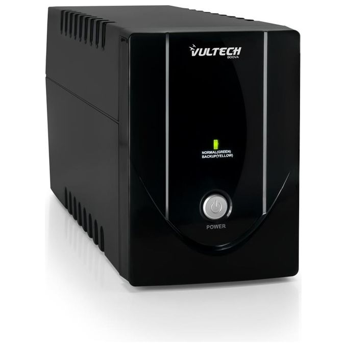 Vultech UPS800VA-LITE Gruppo di Continuita' Line-Interactive 800 VA 440 W 2 Prese Schuko AVR colore Nero