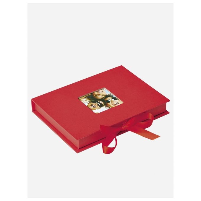 Walther Album Fotografico Scatola Portafortuna Fun 13x18cm 70 Pagine Rosso
