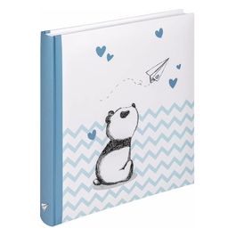 UK281L Album Fotografico Baby Little Panda Blu 28x30.5cm 50 Pagine Bianche