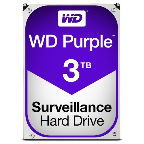 Wd 3tb Purple WD30PURX Hd Sata3 3.5' 3000gb 7200rpm 64mb Cache Intellipower Videosorveglianza 24x7